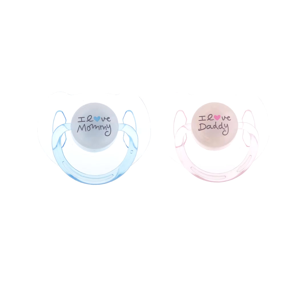 ABS Plastic + Magnet Material 2 Pieces Lovely ABS Plastic Dummy Magnetic Pacifier Baby Doll Supplies for Reborn Newborn Dolls