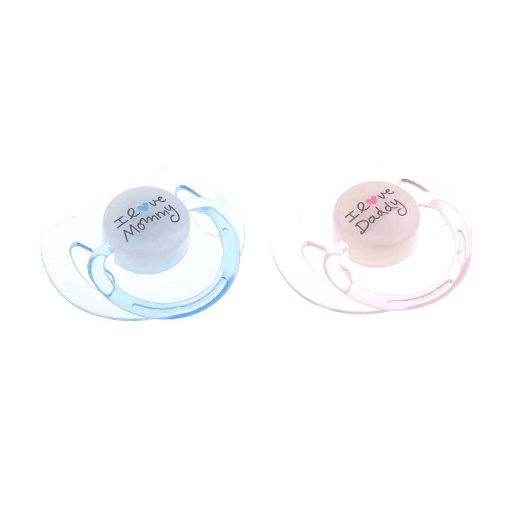 ABS Plastic + Magnet Material 2 Pieces Lovely ABS Plastic Dummy Magnetic Pacifier Baby Doll Supplies for Reborn Newborn Dolls