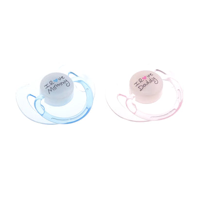 ABS Plastic + Magnet Material 2 Pieces Lovely ABS Plastic Dummy Magnetic Pacifier Baby Doll Supplies for Reborn Newborn Dolls