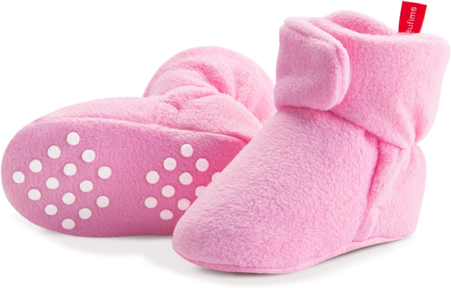 Baby Fleece Booties Newborn Unisex Booties Non-Slip Newborn Infant First Walkers Warm Shoes House Slippers for Baby Boys & Baby Girls Toddlers