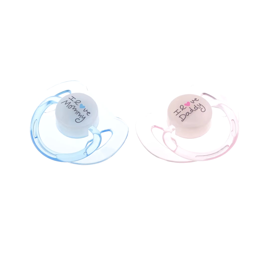 ABS Plastic + Magnet Material 2 Pieces Lovely ABS Plastic Dummy Magnetic Pacifier Baby Doll Supplies for Reborn Newborn Dolls