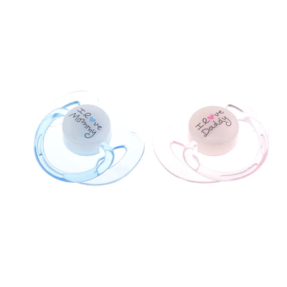 ABS Plastic + Magnet Material 2 Pieces Lovely ABS Plastic Dummy Magnetic Pacifier Baby Doll Supplies for Reborn Newborn Dolls