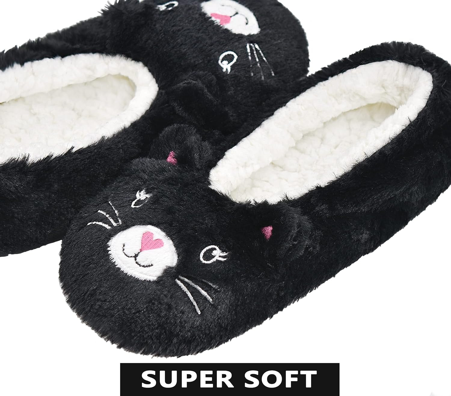 Kid'S Animal Slipper Socks, Cartoon Cozy Fleece Indoor Slipper, Fluzzy Warm Bedroom Shoes